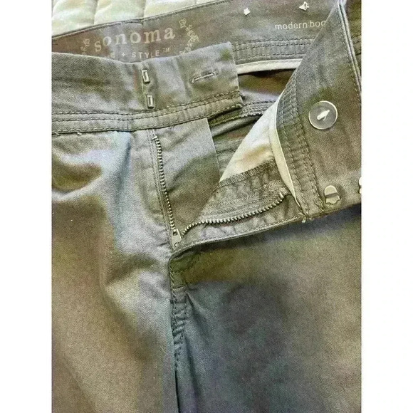 Women's Sonoma Life & Style Pants Size 16 Short Modern Fit Boot Cut Brown NWT - Picture 3 of 6